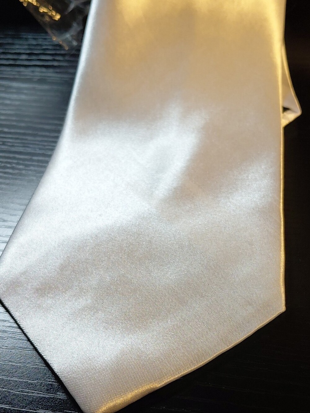 Classic Silver Satin Men's Tie